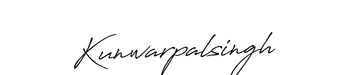 Create a beautiful signature design for name Kunwarpalsingh. With this signature (Antro_Vectra_Bolder) fonts, you can make a handwritten signature for free. Kunwarpalsingh signature style 7 images and pictures png