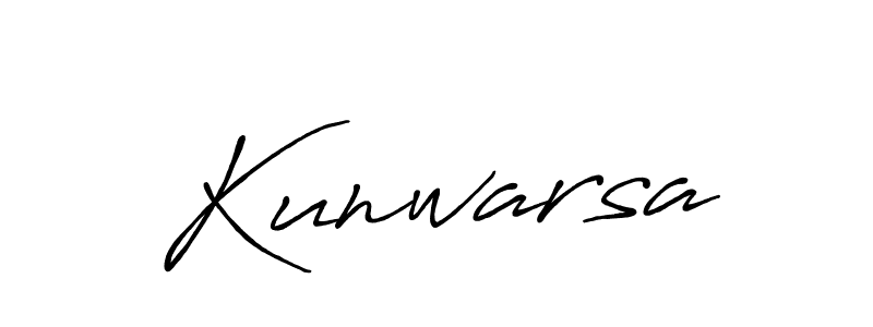 Use a signature maker to create a handwritten signature online. With this signature software, you can design (Antro_Vectra_Bolder) your own signature for name Kunwarsa. Kunwarsa signature style 7 images and pictures png