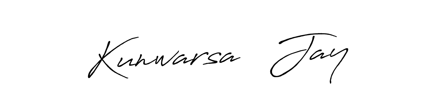 Also we have Kunwarsa   Jay  name is the best signature style. Create professional handwritten signature collection using Antro_Vectra_Bolder autograph style. Kunwarsa   Jay  signature style 7 images and pictures png