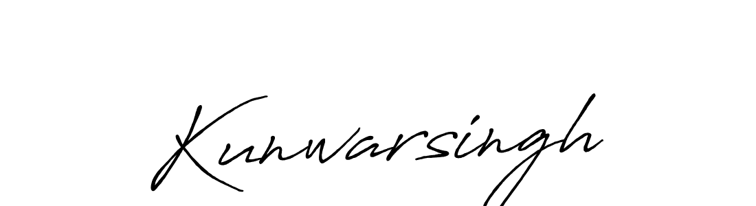 How to make Kunwarsingh signature? Antro_Vectra_Bolder is a professional autograph style. Create handwritten signature for Kunwarsingh name. Kunwarsingh signature style 7 images and pictures png