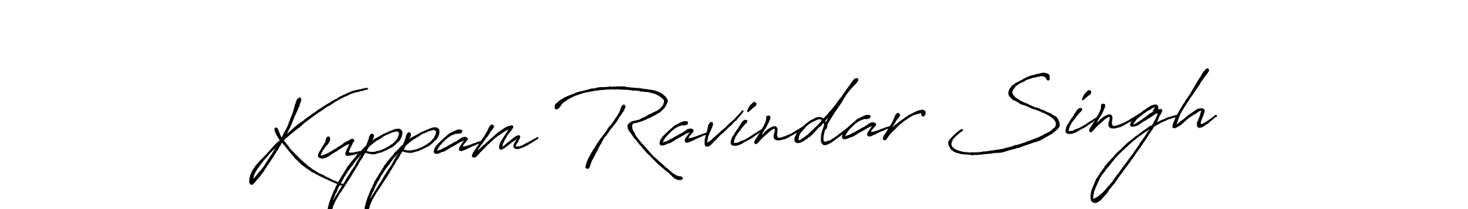 The best way (Antro_Vectra_Bolder) to make a short signature is to pick only two or three words in your name. The name Kuppam Ravindar Singh include a total of six letters. For converting this name. Kuppam Ravindar Singh signature style 7 images and pictures png