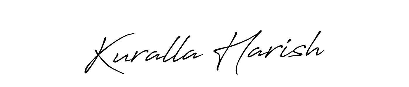 Make a beautiful signature design for name Kuralla Harish. With this signature (Antro_Vectra_Bolder) style, you can create a handwritten signature for free. Kuralla Harish signature style 7 images and pictures png