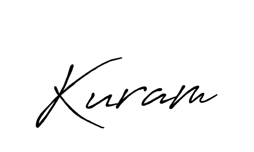 How to make Kuram signature? Antro_Vectra_Bolder is a professional autograph style. Create handwritten signature for Kuram name. Kuram signature style 7 images and pictures png