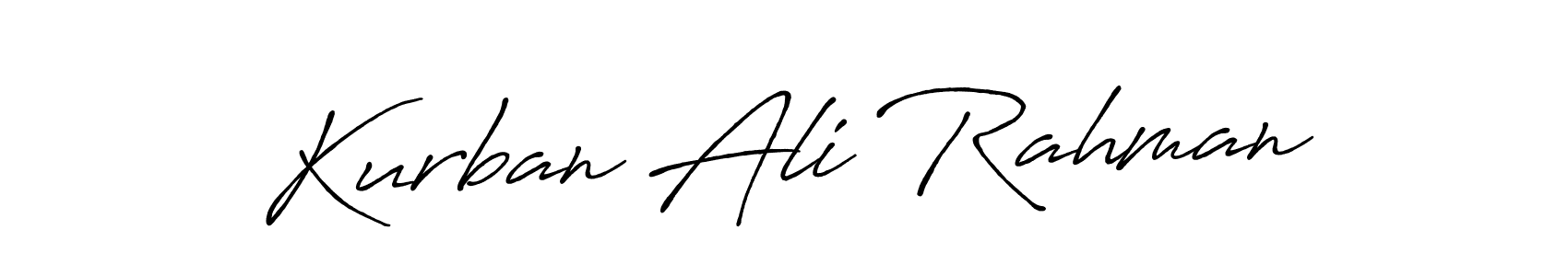 How to make Kurban Ali Rahman name signature. Use Antro_Vectra_Bolder style for creating short signs online. This is the latest handwritten sign. Kurban Ali Rahman signature style 7 images and pictures png