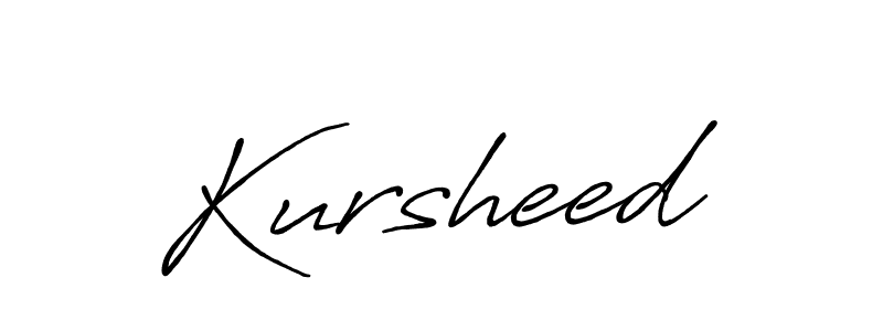 Also we have Kursheed name is the best signature style. Create professional handwritten signature collection using Antro_Vectra_Bolder autograph style. Kursheed signature style 7 images and pictures png