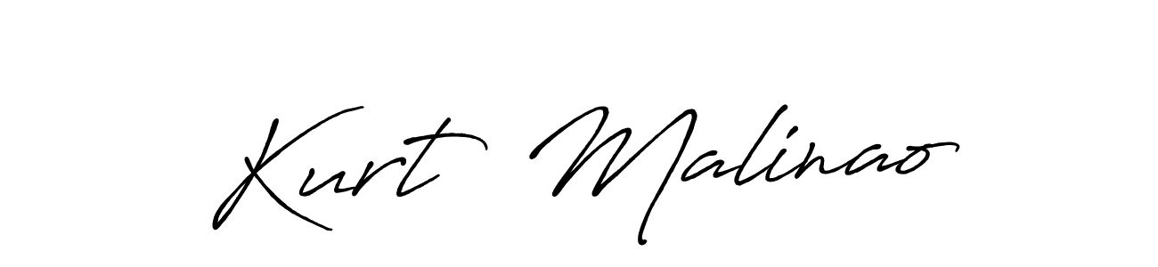 Create a beautiful signature design for name Kurt  Malinao. With this signature (Antro_Vectra_Bolder) fonts, you can make a handwritten signature for free. Kurt  Malinao signature style 7 images and pictures png