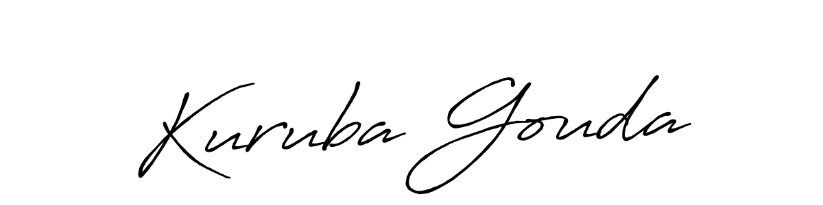 Kuruba Gouda stylish signature style. Best Handwritten Sign (Antro_Vectra_Bolder) for my name. Handwritten Signature Collection Ideas for my name Kuruba Gouda. Kuruba Gouda signature style 7 images and pictures png