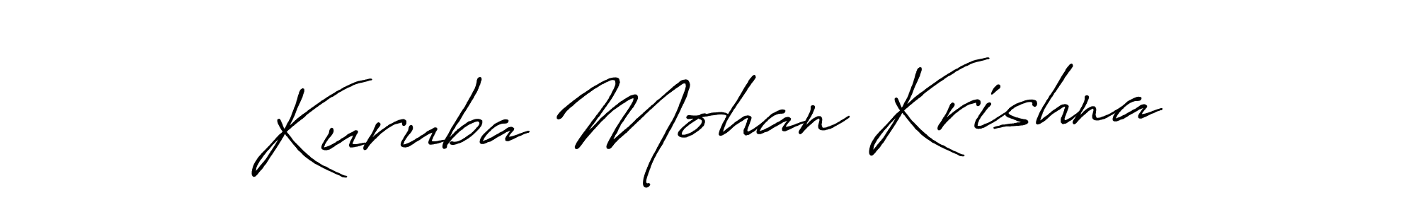 It looks lik you need a new signature style for name Kuruba Mohan Krishna. Design unique handwritten (Antro_Vectra_Bolder) signature with our free signature maker in just a few clicks. Kuruba Mohan Krishna signature style 7 images and pictures png