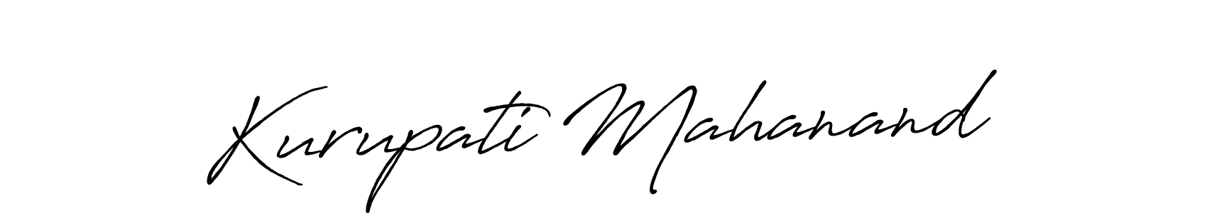 The best way (Antro_Vectra_Bolder) to make a short signature is to pick only two or three words in your name. The name Kurupati Mahanand include a total of six letters. For converting this name. Kurupati Mahanand signature style 7 images and pictures png