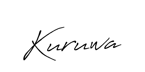 How to make Kuruwa signature? Antro_Vectra_Bolder is a professional autograph style. Create handwritten signature for Kuruwa name. Kuruwa signature style 7 images and pictures png