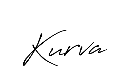 Kurva stylish signature style. Best Handwritten Sign (Antro_Vectra_Bolder) for my name. Handwritten Signature Collection Ideas for my name Kurva. Kurva signature style 7 images and pictures png