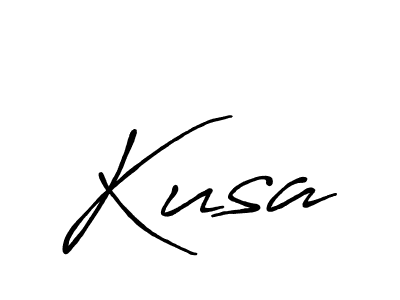 Use a signature maker to create a handwritten signature online. With this signature software, you can design (Antro_Vectra_Bolder) your own signature for name Kusa. Kusa signature style 7 images and pictures png