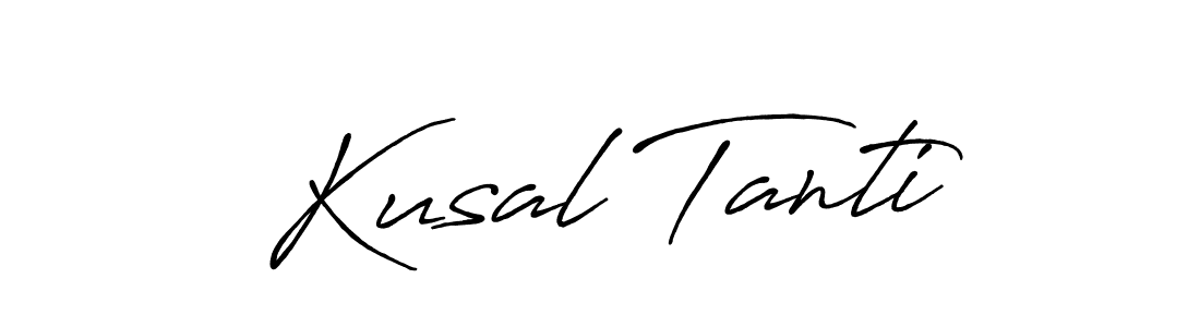 if you are searching for the best signature style for your name Kusal Tanti. so please give up your signature search. here we have designed multiple signature styles  using Antro_Vectra_Bolder. Kusal Tanti signature style 7 images and pictures png