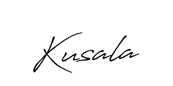 You should practise on your own different ways (Antro_Vectra_Bolder) to write your name (Kusala) in signature. don't let someone else do it for you. Kusala signature style 7 images and pictures png