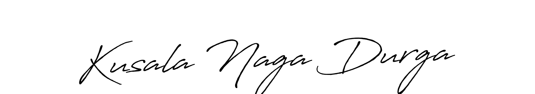 Create a beautiful signature design for name Kusala Naga Durga. With this signature (Antro_Vectra_Bolder) fonts, you can make a handwritten signature for free. Kusala Naga Durga signature style 7 images and pictures png