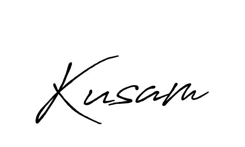 Design your own signature with our free online signature maker. With this signature software, you can create a handwritten (Antro_Vectra_Bolder) signature for name Kusam. Kusam signature style 7 images and pictures png