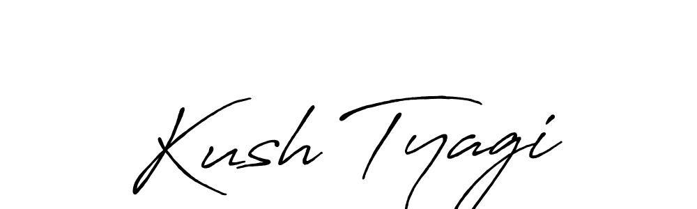 Create a beautiful signature design for name Kush Tyagi. With this signature (Antro_Vectra_Bolder) fonts, you can make a handwritten signature for free. Kush Tyagi signature style 7 images and pictures png