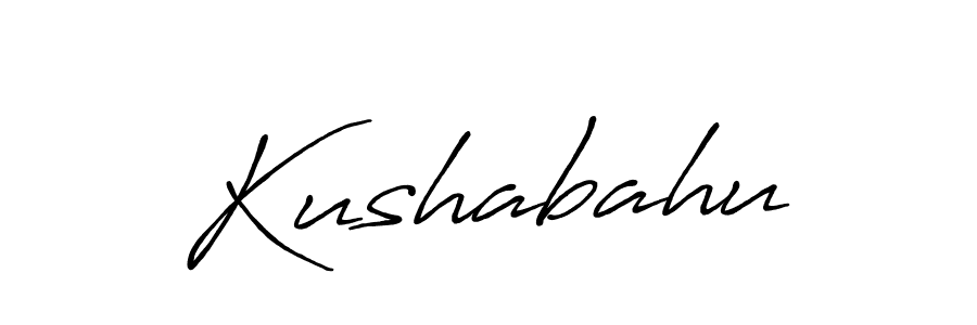 How to make Kushabahu signature? Antro_Vectra_Bolder is a professional autograph style. Create handwritten signature for Kushabahu name. Kushabahu signature style 7 images and pictures png