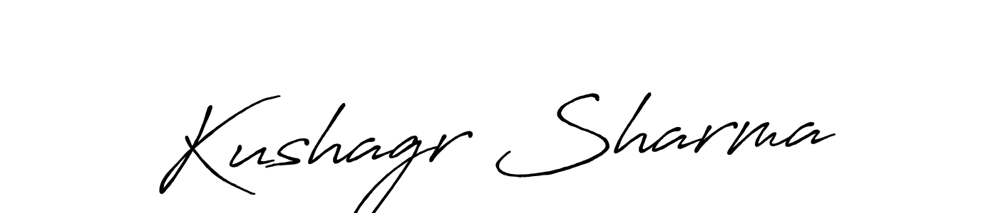 Kushagr Sharma stylish signature style. Best Handwritten Sign (Antro_Vectra_Bolder) for my name. Handwritten Signature Collection Ideas for my name Kushagr Sharma. Kushagr Sharma signature style 7 images and pictures png