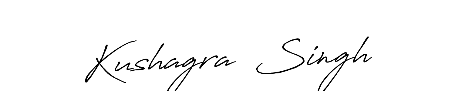 Similarly Antro_Vectra_Bolder is the best handwritten signature design. Signature creator online .You can use it as an online autograph creator for name Kushagra  Singh. Kushagra  Singh signature style 7 images and pictures png