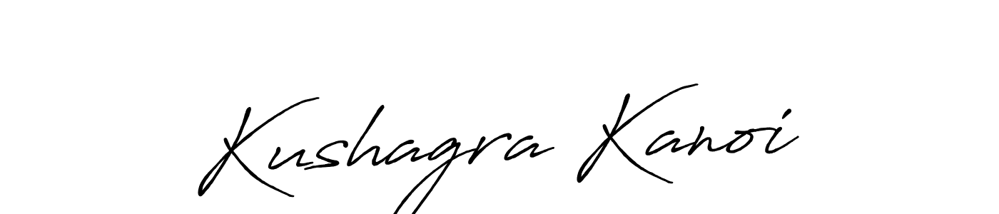 Also we have Kushagra Kanoi name is the best signature style. Create professional handwritten signature collection using Antro_Vectra_Bolder autograph style. Kushagra Kanoi signature style 7 images and pictures png