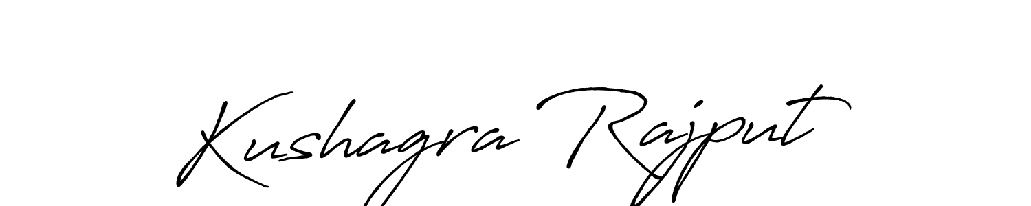 How to make Kushagra Rajput name signature. Use Antro_Vectra_Bolder style for creating short signs online. This is the latest handwritten sign. Kushagra Rajput signature style 7 images and pictures png