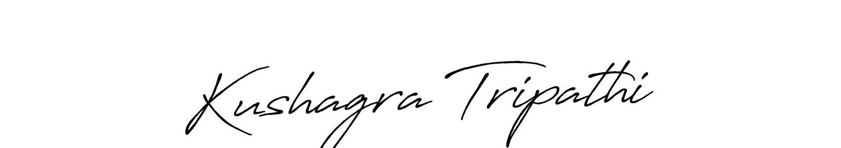 Create a beautiful signature design for name Kushagra Tripathi. With this signature (Antro_Vectra_Bolder) fonts, you can make a handwritten signature for free. Kushagra Tripathi signature style 7 images and pictures png