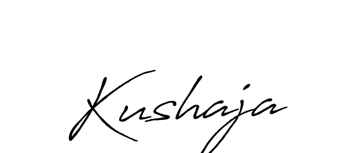 Use a signature maker to create a handwritten signature online. With this signature software, you can design (Antro_Vectra_Bolder) your own signature for name Kushaja. Kushaja signature style 7 images and pictures png