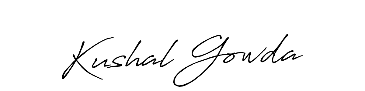 Use a signature maker to create a handwritten signature online. With this signature software, you can design (Antro_Vectra_Bolder) your own signature for name Kushal Gowda. Kushal Gowda signature style 7 images and pictures png