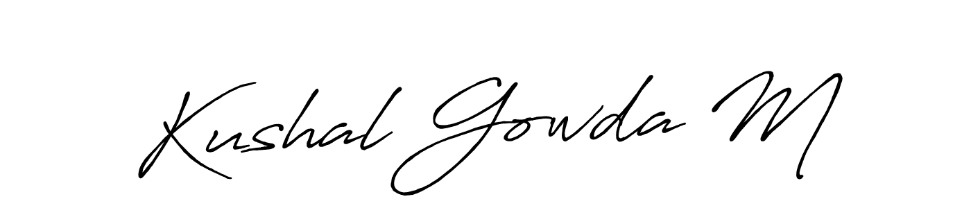 You can use this online signature creator to create a handwritten signature for the name Kushal Gowda M. This is the best online autograph maker. Kushal Gowda M signature style 7 images and pictures png