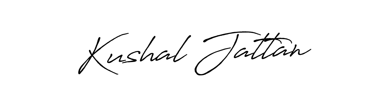 The best way (Antro_Vectra_Bolder) to make a short signature is to pick only two or three words in your name. The name Kushal Jattan include a total of six letters. For converting this name. Kushal Jattan signature style 7 images and pictures png