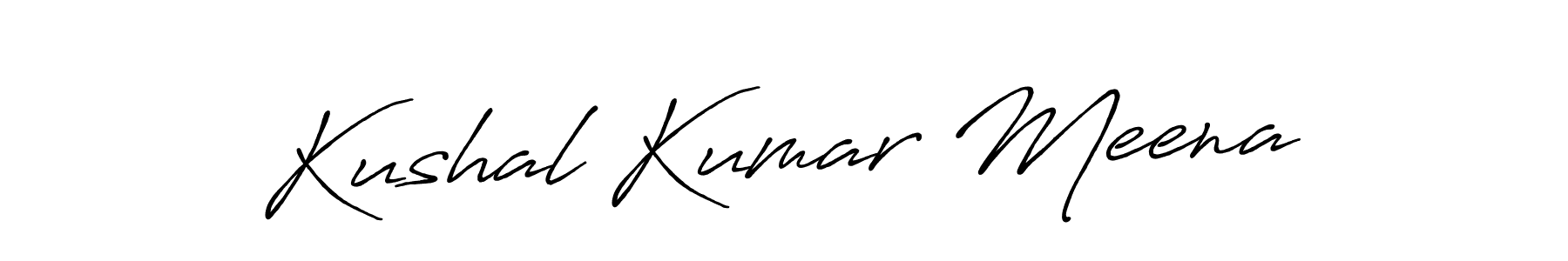 Make a beautiful signature design for name Kushal Kumar Meena. With this signature (Antro_Vectra_Bolder) style, you can create a handwritten signature for free. Kushal Kumar Meena signature style 7 images and pictures png