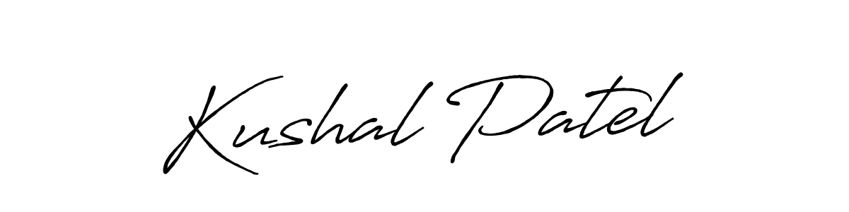 Use a signature maker to create a handwritten signature online. With this signature software, you can design (Antro_Vectra_Bolder) your own signature for name Kushal Patel. Kushal Patel signature style 7 images and pictures png