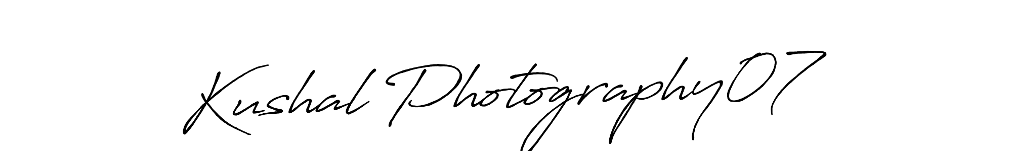 Design your own signature with our free online signature maker. With this signature software, you can create a handwritten (Antro_Vectra_Bolder) signature for name Kushal Photography07. Kushal Photography07 signature style 7 images and pictures png