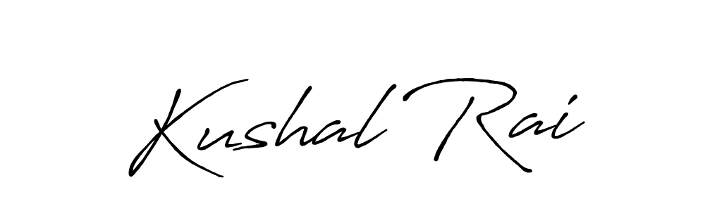 Make a beautiful signature design for name Kushal Rai. With this signature (Antro_Vectra_Bolder) style, you can create a handwritten signature for free. Kushal Rai signature style 7 images and pictures png