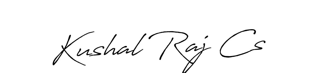 Kushal Raj Cs stylish signature style. Best Handwritten Sign (Antro_Vectra_Bolder) for my name. Handwritten Signature Collection Ideas for my name Kushal Raj Cs. Kushal Raj Cs signature style 7 images and pictures png