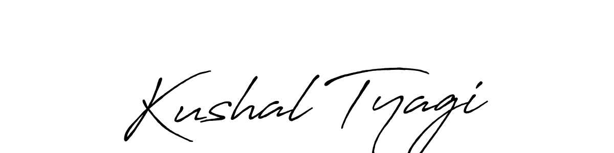 Kushal Tyagi stylish signature style. Best Handwritten Sign (Antro_Vectra_Bolder) for my name. Handwritten Signature Collection Ideas for my name Kushal Tyagi. Kushal Tyagi signature style 7 images and pictures png