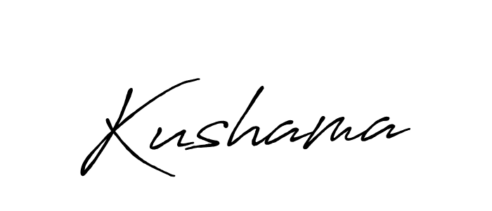 How to make Kushama signature? Antro_Vectra_Bolder is a professional autograph style. Create handwritten signature for Kushama name. Kushama signature style 7 images and pictures png