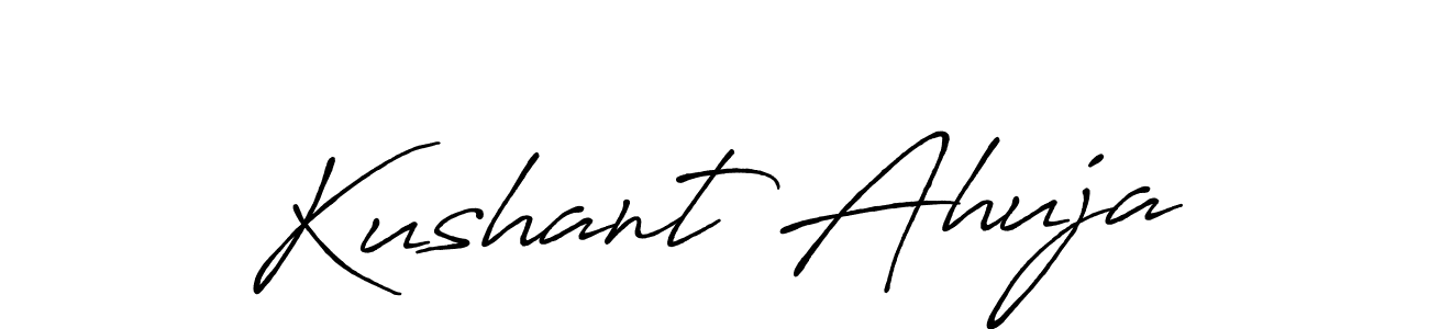 Also we have Kushant Ahuja name is the best signature style. Create professional handwritten signature collection using Antro_Vectra_Bolder autograph style. Kushant Ahuja signature style 7 images and pictures png