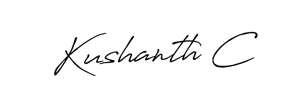 Design your own signature with our free online signature maker. With this signature software, you can create a handwritten (Antro_Vectra_Bolder) signature for name Kushanth C. Kushanth C signature style 7 images and pictures png