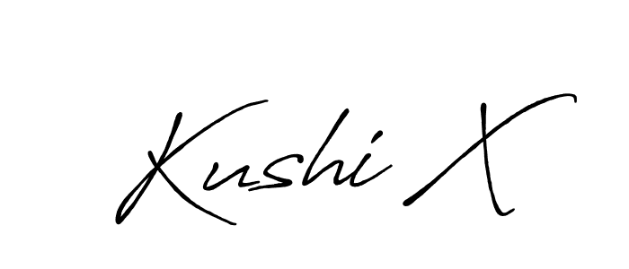 The best way (Antro_Vectra_Bolder) to make a short signature is to pick only two or three words in your name. The name Kushi X include a total of six letters. For converting this name. Kushi X signature style 7 images and pictures png