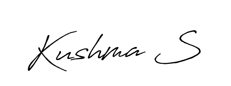 How to Draw Kushma S signature style? Antro_Vectra_Bolder is a latest design signature styles for name Kushma S. Kushma S signature style 7 images and pictures png