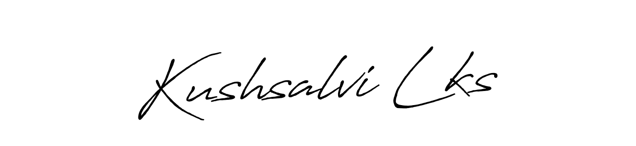 Use a signature maker to create a handwritten signature online. With this signature software, you can design (Antro_Vectra_Bolder) your own signature for name Kushsalvi Lks. Kushsalvi Lks signature style 7 images and pictures png