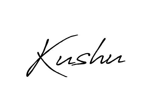 How to make Kushu signature? Antro_Vectra_Bolder is a professional autograph style. Create handwritten signature for Kushu name. Kushu signature style 7 images and pictures png