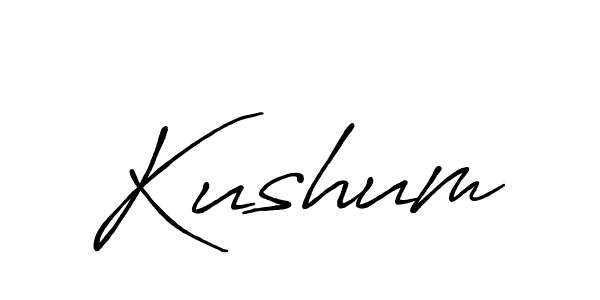 How to make Kushum name signature. Use Antro_Vectra_Bolder style for creating short signs online. This is the latest handwritten sign. Kushum signature style 7 images and pictures png