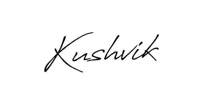 Create a beautiful signature design for name Kushvik. With this signature (Antro_Vectra_Bolder) fonts, you can make a handwritten signature for free. Kushvik signature style 7 images and pictures png
