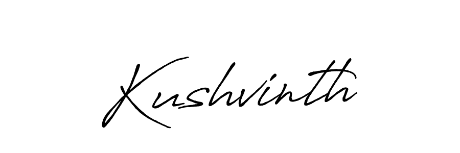 Kushvinth stylish signature style. Best Handwritten Sign (Antro_Vectra_Bolder) for my name. Handwritten Signature Collection Ideas for my name Kushvinth. Kushvinth signature style 7 images and pictures png