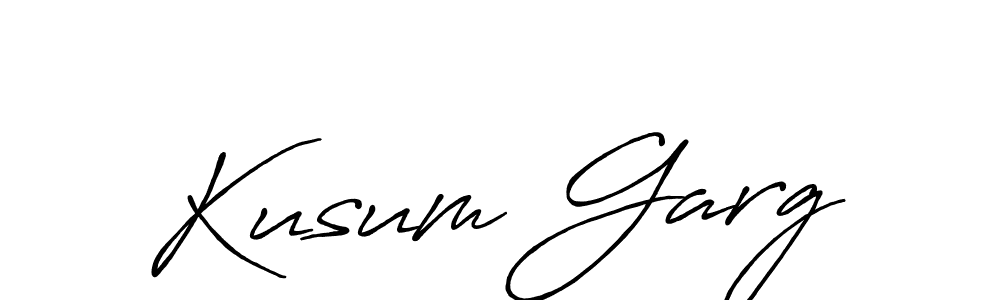 The best way (Antro_Vectra_Bolder) to make a short signature is to pick only two or three words in your name. The name Kusum Garg include a total of six letters. For converting this name. Kusum Garg signature style 7 images and pictures png