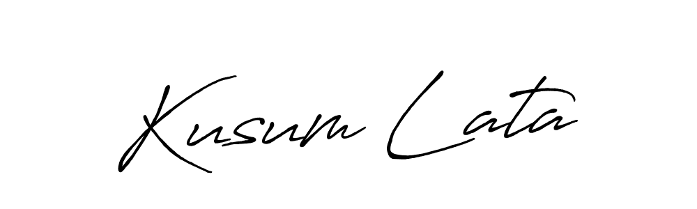 Also we have Kusum Lata name is the best signature style. Create professional handwritten signature collection using Antro_Vectra_Bolder autograph style. Kusum Lata signature style 7 images and pictures png