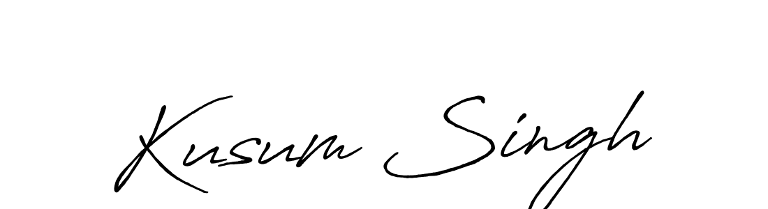 Design your own signature with our free online signature maker. With this signature software, you can create a handwritten (Antro_Vectra_Bolder) signature for name Kusum Singh. Kusum Singh signature style 7 images and pictures png